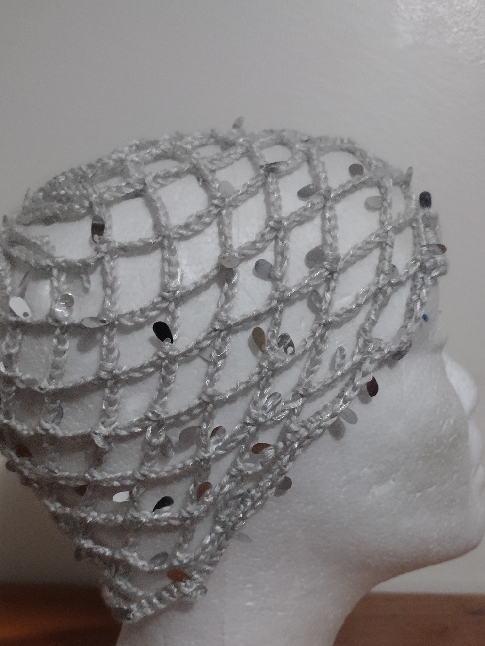 Handmade Crocheted Decorative Mesh Hat